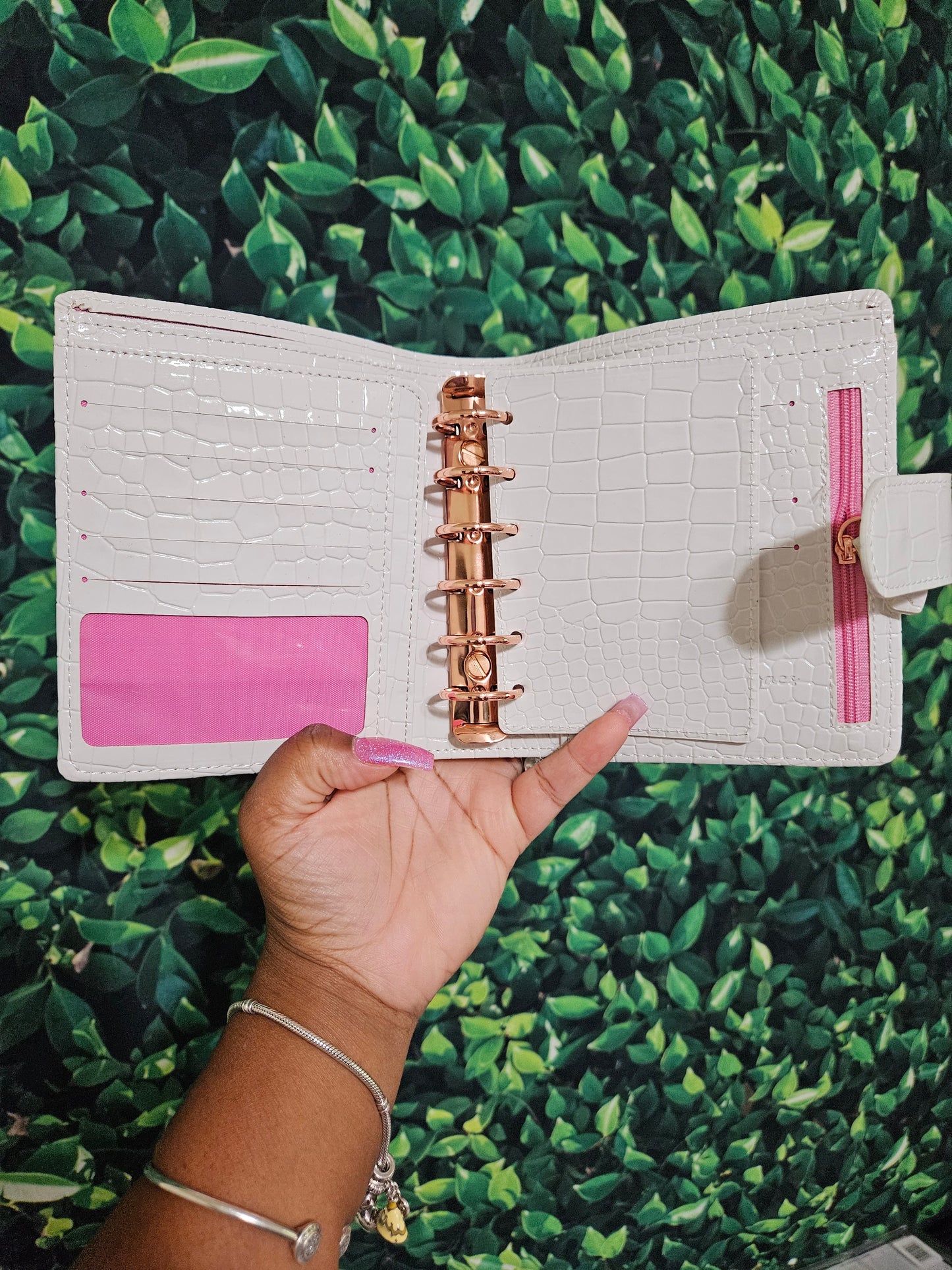 Cash Me Out | Luxe Wallet - Snow White (Pink Glam)