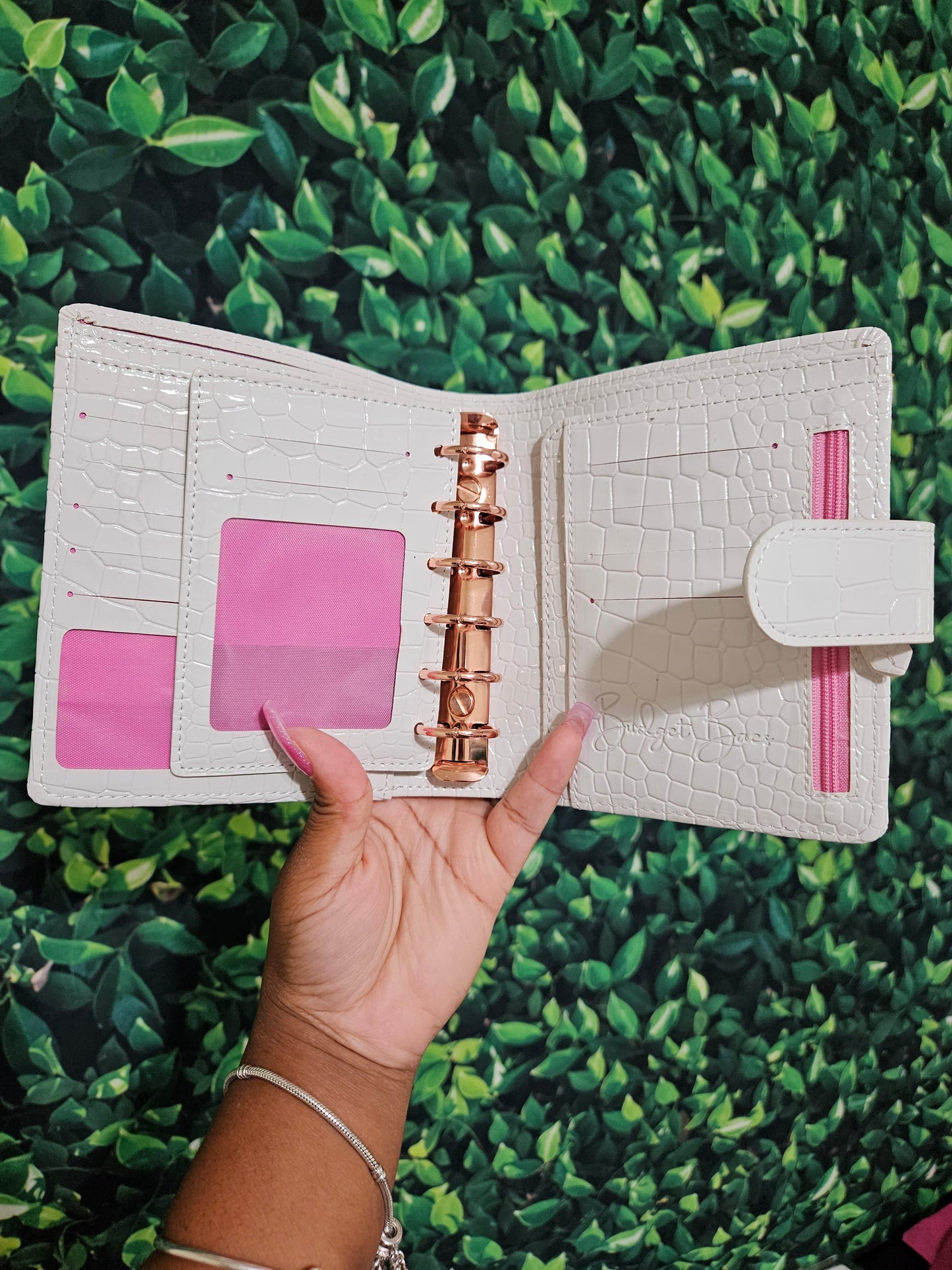 Cash Me Out | Luxe Wallet - Snow White (Pink Glam)